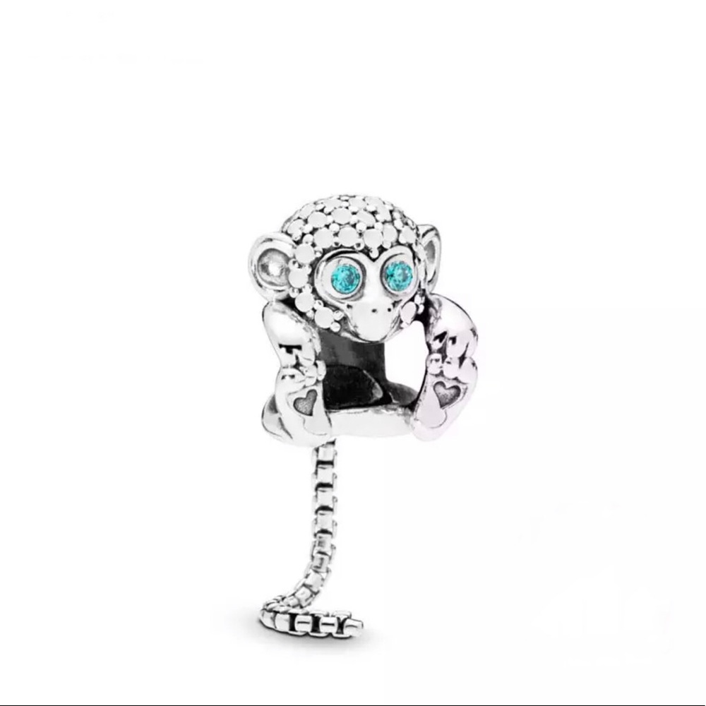 925 SPARKLING MONKEY w/TAIL CHARM